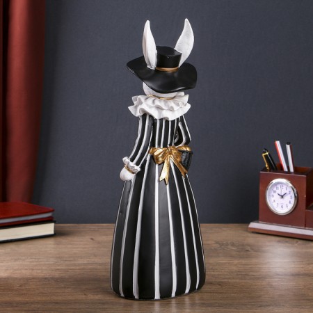 Souvenir Polystone "Bunny-Private lady with a basket" 35x13.5x10.5 cm-3