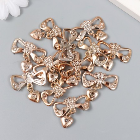 Decor for creativity Plastic "Hearts on the Bange" set of 12 pcs 3.3x3.3 cm-2