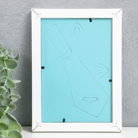 Photo frame 10x15 cm MDF, No. 6 White, width. 17 mm, thickness. 10mm (plastic screen)-1
