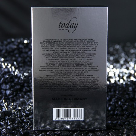 Men's toilet water Absolute Platinum, 100 ml (based on EgoIste Platinum (Chanel)-2