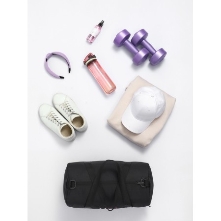 Female sports bag, textura, small size, black color-1