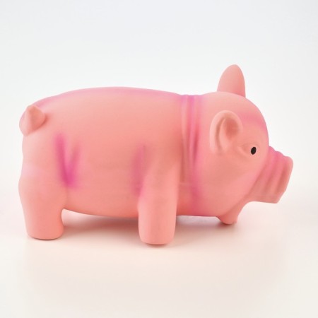 Grunting toy for dogs from latex "Piggy", 16 cm, pink-1