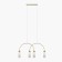 Maytoni Mod302PL-04W Antic, 1100x100x3625 mm suspended lamp, E14, 4x40W, Color Gold