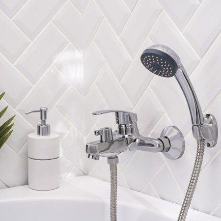 Bath mixer "RMS" SL85-009E, 35 mm cartridge, shower, zinc, chromium-1