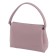 Bag women, genuine leather, pink 25x9x18 cm