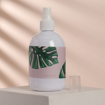 A bottle for storage, with a spray of “Tropics”, 300 ml, white color-2