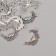 Decor for creativity Metal "Patterned month" silver 2.6x1.5 cm
