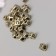 Beads for creativity plastic "Russian letters on a cube" gold set 20 grams 0.6x0.6 cm