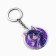Key keychain holographic "cat", 5 x 4.5 cm