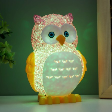 Nightnick "Eagle owl" Led RGB from 3xlr44 mix 6x7x10cm Risalux-6