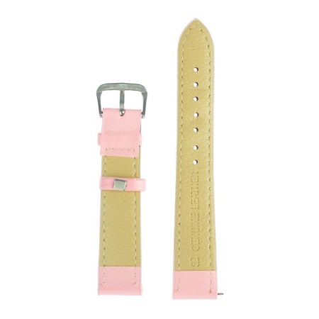 Watch strap, "Solomon", 18 mm, genuine leather, L-20 cm, light pink-2