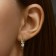 Earrings with rhinestones Xuping Strength, white color in gold