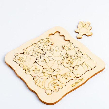 Puzzle -painting "Bear - Baby"-1