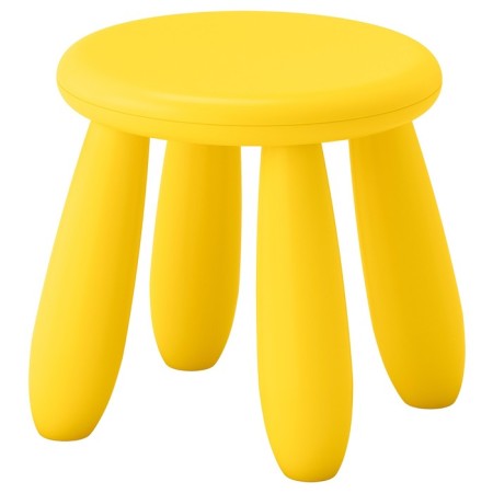 Stool children's mammut, for home and street, yellow