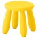 Stool children's mammut, for home and street, yellow