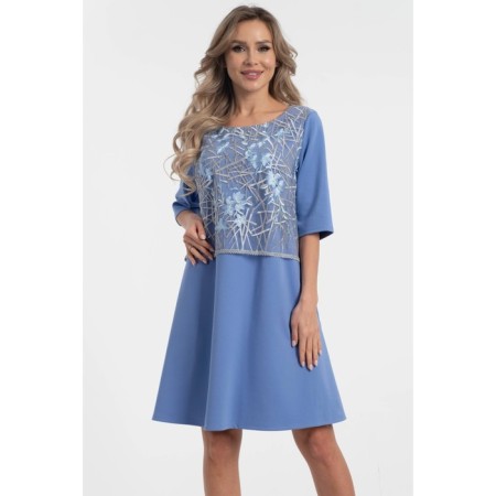 Women's dress, size 44, blue color-4