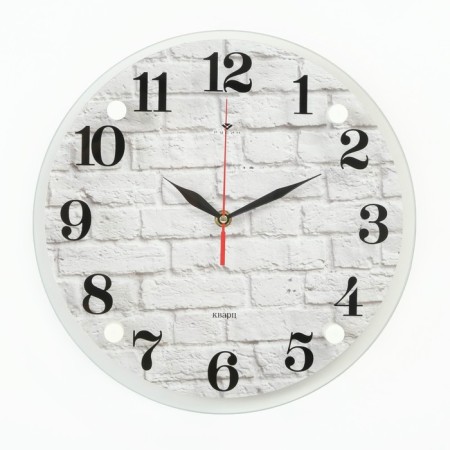 Watch wall, interior "bricks", D-30 cm, silent-3