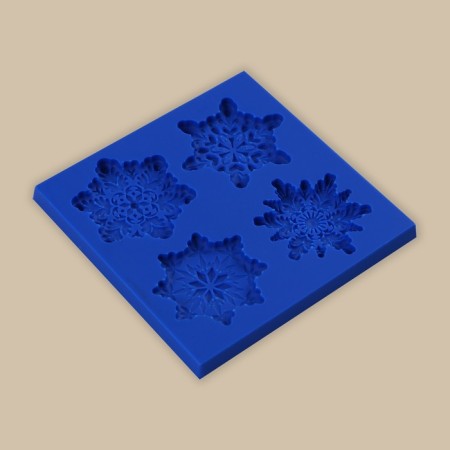 Silicone Mold for Creativity "Snowflakes", 8 x 8 cm-2