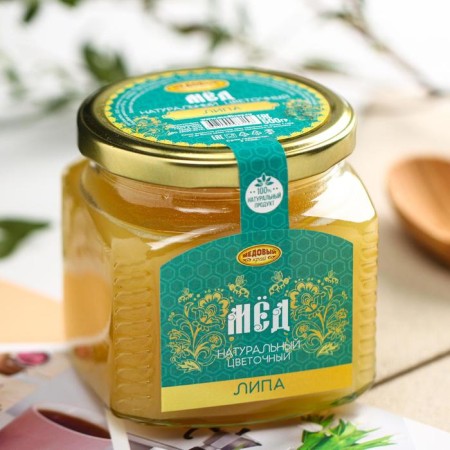 Linden honey, natural flower, 500 g