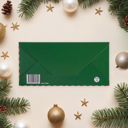 Money envelope "Happy New Year! From Santa Claus" glitter, 17 x 8 cm-2