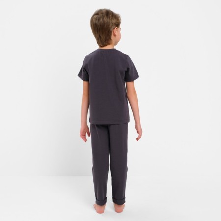 Pajamas for a boy (T -shirt, trousers) minku graphite color, height 110-2