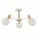 Ceiling EVOLUCE lamp. Sle220702-03. Catania. 3x40 watts, E14, 55x55x35 cm, white color, light wood