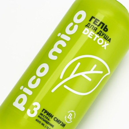 Shower gel, extra-saturation, 400 ml, aroma Green Smuzi, Pico Mico-4