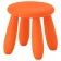 Stool children's mammut, for home and street, orange
