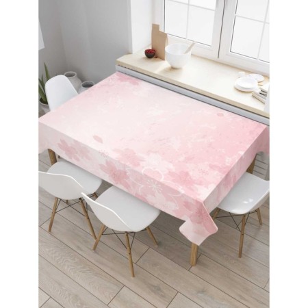 The tablecloth “curly flowers”, rectangular, Saten, size 145x180 cm