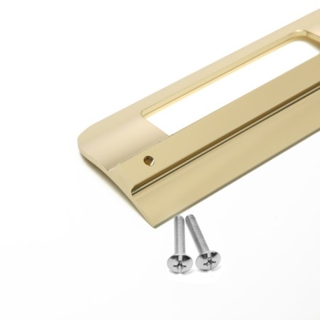 Furniture bracket RS1402, M/O = 128, Satin gold color-4