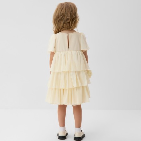 Платье для девочки MINAKU: PartyDress, цвет молочный, рост 122 см-5