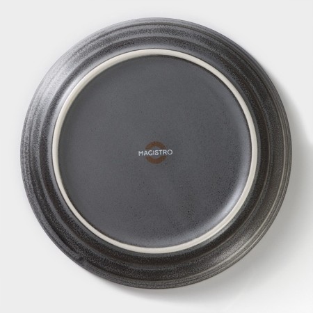 Porcelain dessert plate Magistro urban, D = 17 cm, color gray color-3