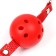 Gag BDSM Oka-hips, classic, adjustable belt, PU, ​​ABS, 500 x 45 mm, red