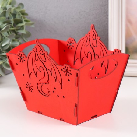 Basket-jacket "Dragon" Red 18x12x14.5 cm (set of 5 parts)-2
