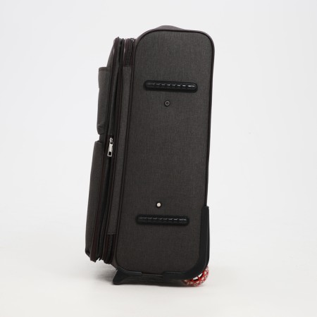 Small 24 suitcase "on lightning, code castle, with extension, brown color-3