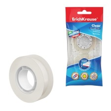 The adhesive tape is stationery, 18 mm x 33 meters, Erichkrause Clear, transparent, in a package, price per 1 pc.