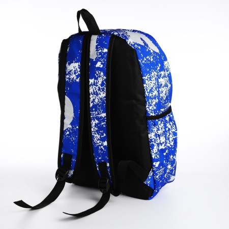 A backpack with a zipper, the color is blue-3