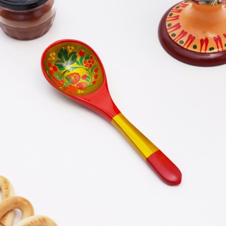 Spoon "Berry", salad, 6 × 21, Khokhloma, mix-1