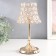 Climber Metal, glass per 1 candle "Lamp" D-5.5 cm gold with lenses 11x11x27 cm