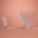 The form of the plastic disposable for the buffet "Square", 200 ml, transparent, 15 pcs/units.