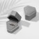 Velvet case for earrings/ring "Crystal", 6.5 × 6, color gray color