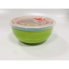 Saladnik with an Elrington plastic cover “Airbrus. Summer Greens ”, 800 ml, D = 15 cm