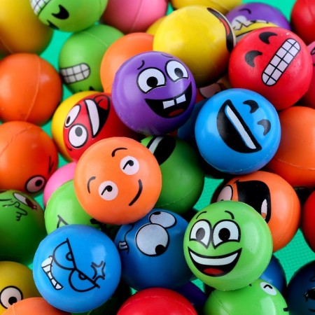Rubber ball "Smiley", 2.7 cm, Mix color-7