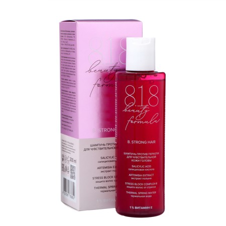 Shampoo 818 Beauty Formula Estiqe against dandruff for sensitive scalp, 200 ml