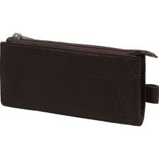 Key of zipper, length 14.5 cm, brown color