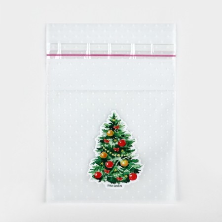 Packet for sweets "Christmas tree", 10 x 10 cm, new year-1