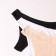 Set of women's panties Thong (3 pcs.), Black/beige color, size 44 (m)