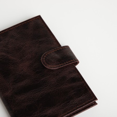 Cover for auto documents on the button, textura, brown color-3