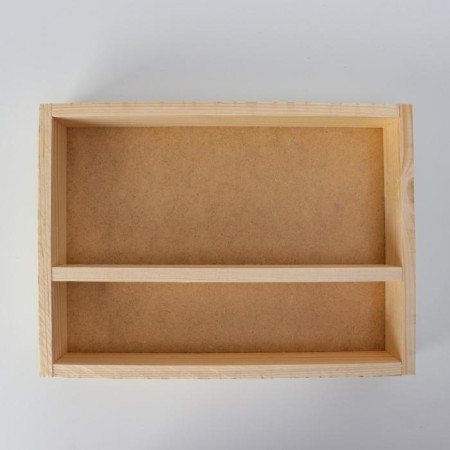 Wooden Kashpo, 27.5 × 20 × 4.5 cm "With Love", 2 departments, engraving-1