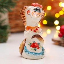 Новый год. Сувенир «Змея Люся» 11×6,5 см, гжель, цвет